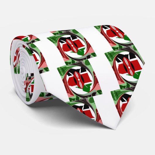 Mooie mooie Keniaanse wervelwind kaart ontwerp Stropdas (Opgerold)