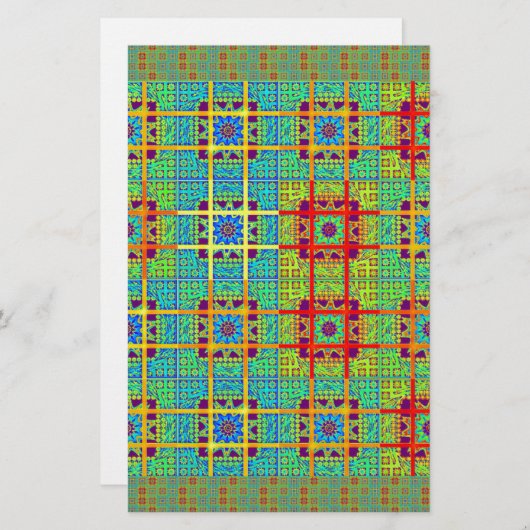 Mooie Mooie Mayan etnische Print vector ontwerp Briefpapier (Voorkant / Achterkant)