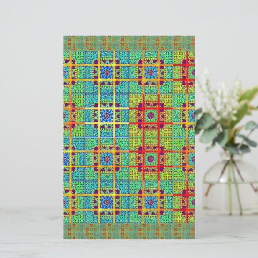 Mooie Mooie Mayan etnische Print vector ontwerp Briefpapier (Staand voorkant)