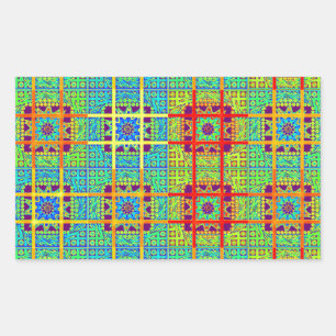 Mooie Mooie Mayan etnische Print vector ontwerp Rechthoekige Sticker