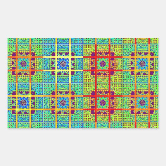 Mooie Mooie Mayan etnische Print vector ontwerp Rechthoekige Sticker (Voorkant)