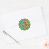 Mooie Mooie Mayan etnische Print vector ontwerp Ronde Sticker (Envelop)