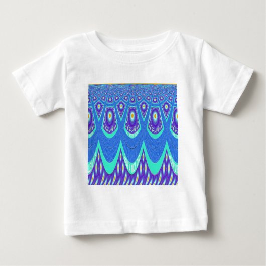 Mooie Mooie Mooie Cyaan Blauw batik Print vector k (Voorkant)