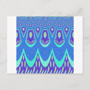 Mooie Mooie Mooie Cyaan Blauw batik Print vector k Briefkaart