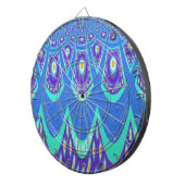 Mooie Mooie Mooie Cyaan Blauw batik Print vector k Dartbord (Voorkant Rechts)