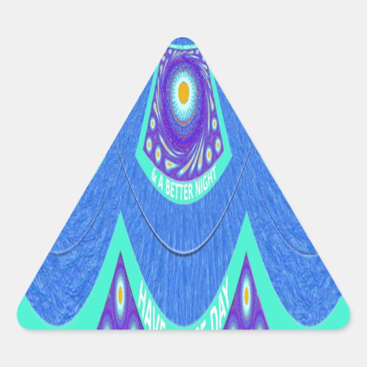 Mooie Mooie Mooie Cyaan Blauw batik Print vector k Sticker (Voorkant)