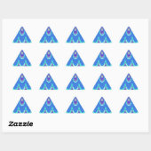 Mooie Mooie Mooie Cyaan Blauw batik Print vector k Sticker (Vel)