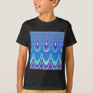 Mooie Mooie Mooie Cyaan Blauw batik Print vector k T-shirt
