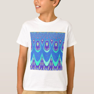 Mooie Mooie Mooie Cyaan Blauw batik Print vector k T-shirt