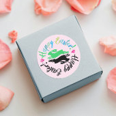 Mooie, mooie paasbundelillustratie ronde sticker