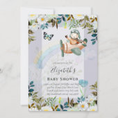 Mooie, mooie, piloot, babybays, schoeisel Uitnodig (Voorkant)