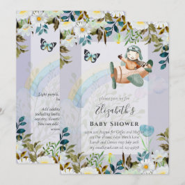 Mooie, mooie, piloot, babybays, schoeisel Uitnodig