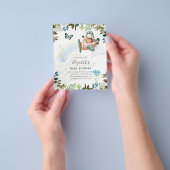 Mooie, mooie, piloot, babybays, schoeisel Uitnodig Flyer (Hand)