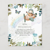 Mooie, mooie, piloot, babybays, schoeisel Uitnodig Flyer (Achterkant)