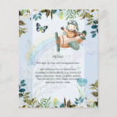 Mooie, mooie, piloot, babybays, schoeisel Uitnodig Flyer (Achterkant)