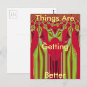 Mooie mooie rode en gele Afrikaanse stammenkunst Briefkaart (Voorkant / Achterkant)