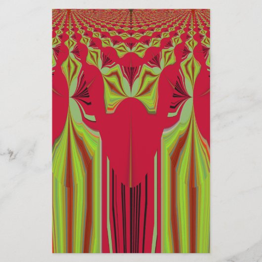 Mooie mooie rode en gele Afrikaanse stammenkunst Briefpapier (Voorkant)