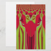 Mooie mooie rode en gele Afrikaanse stammenkunst Briefpapier (Voorkant / Achterkant)