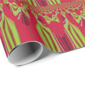 Mooie mooie rode en gele Afrikaanse stammenkunst Cadeaupapier (Rol Hoek)