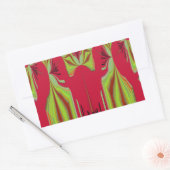 Mooie mooie rode en gele Afrikaanse stammenkunst Rechthoekige Sticker (Envelop)