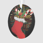 Mooie, mooie Rode Kerstmis Ornament (voorkant)
