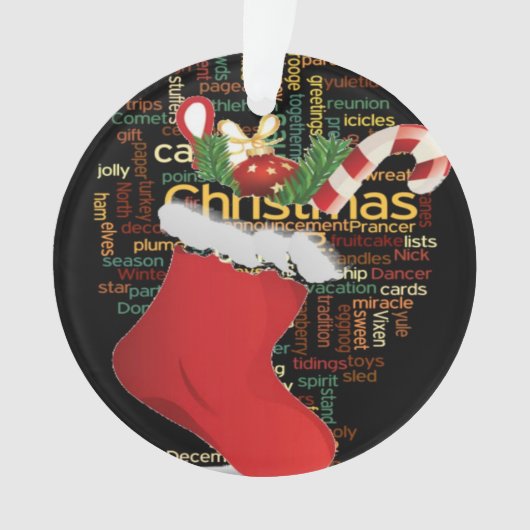 Mooie, mooie Rode Kerstmis Ornament (voorkant)