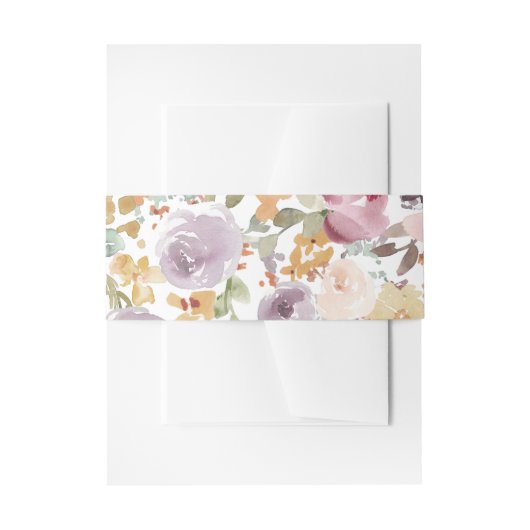 Mooie mooie waterverf bloem Pastel artwork Uitnodigingen Wikkel (Voorkant Voorbeeld)