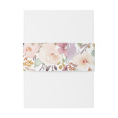 Mooie mooie waterverf bloem Pastel artwork Uitnodigingen Wikkel (Achterkant Voorbeeld)