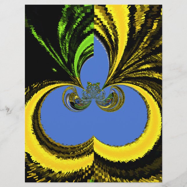 Mooie mooie Zuid-Afrikaanse geel en blauwe kunst (Voorkant)