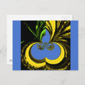 Mooie mooie Zuid-Afrikaanse geel en blauwe kunst Briefkaart (Voorkant / Achterkant)