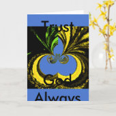 Mooie mooie Zuid-Afrikaanse geel en blauwe kunst Kaart (Gele Bloem)