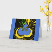 Mooie mooie Zuid-Afrikaanse geel en blauwe kunst Kaart (Gele Bloem)