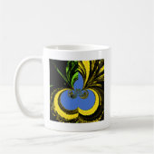 Mooie mooie Zuid-Afrikaanse geel en blauwe kunst Koffiemok (Links)