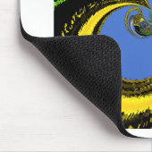 Mooie mooie Zuid-Afrikaanse geel en blauwe kunst Muismat (Hoek)