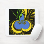 Mooie mooie Zuid-Afrikaanse geel en blauwe kunst Muismat (Met muis)