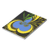 Mooie mooie Zuid-Afrikaanse geel en blauwe kunst Notitieblok (Linkerzijde)