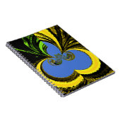 Mooie mooie Zuid-Afrikaanse geel en blauwe kunst Notitieboek (Rechterzijde)