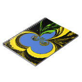 Mooie mooie Zuid-Afrikaanse geel en blauwe kunst Notitieboek (Linkerzijde)