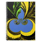Mooie mooie Zuid-Afrikaanse geel en blauwe kunst Notitieboek (Voorkant)