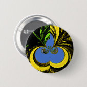 Mooie mooie Zuid-Afrikaanse geel en blauwe kunst Ronde Button 5,7 Cm (Voorkant /achterkant)