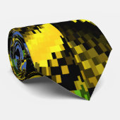 Mooie mooie Zuid-Afrikaanse geel en blauwe kunst Stropdas (Opgerold)