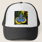 Mooie mooie Zuid-Afrikaanse geel en blauwe kunst Trucker Pet (Voorkant)