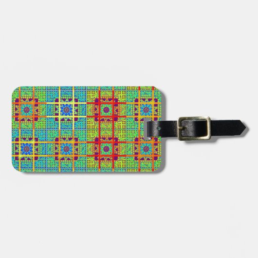 Mooie mooie Zuid-Afrikaanse Tribal Print vector Bagagelabel (Voorkant horizontaal)