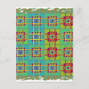 Mooie mooie Zuid-Afrikaanse Tribal Print vector Briefkaart