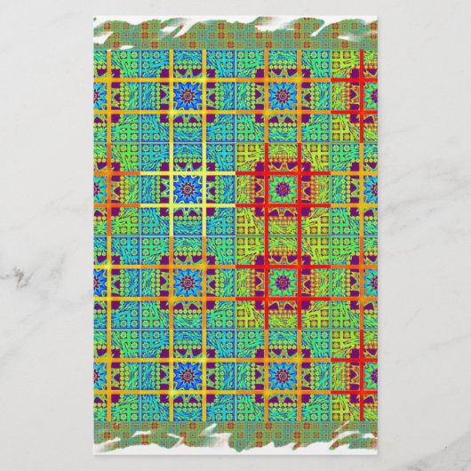 Mooie mooie Zuid-Afrikaanse Tribal Print vector Briefpapier (Voorkant)