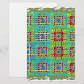 Mooie mooie Zuid-Afrikaanse Tribal Print vector Briefpapier (Voorkant / Achterkant)