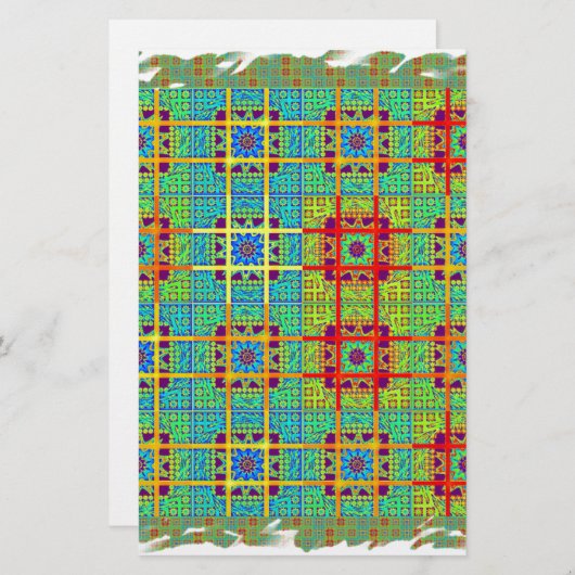 Mooie mooie Zuid-Afrikaanse Tribal Print vector Briefpapier (Voorkant / Achterkant)