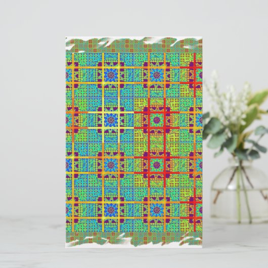 Mooie mooie Zuid-Afrikaanse Tribal Print vector Briefpapier (Staand voorkant)