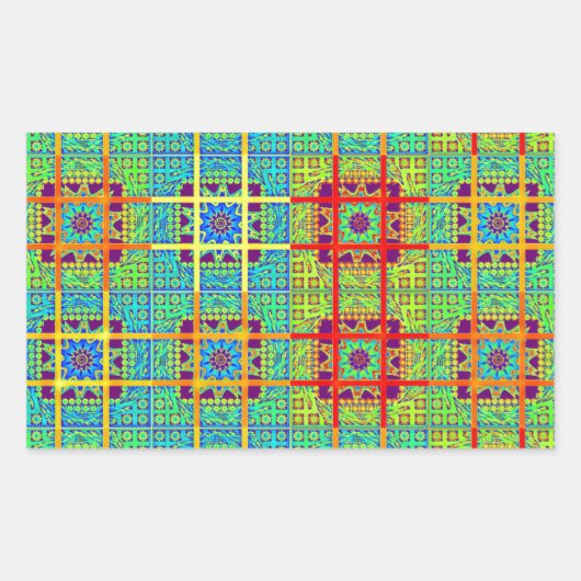 Mooie mooie Zuid-Afrikaanse Tribal Print vector Rechthoekige Sticker (Voorkant)