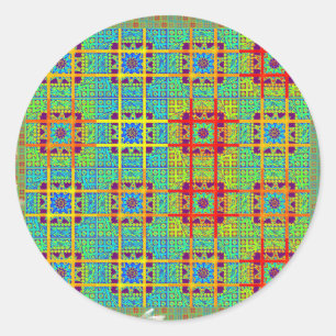 Mooie mooie Zuid-Afrikaanse Tribal Print vector Ronde Sticker